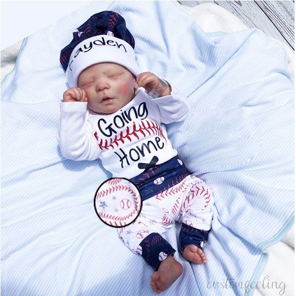 Personalized Newborn Coming Home Outfit Set Baby Boy Gift | CustomFeeling
