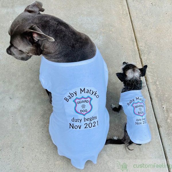 Dog Baby Announcement Big Brother Dog Shirt CustomFeeling